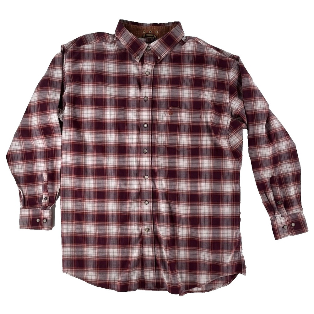 Noble Outfitters Flannel Shirt Plaid 2XL Long Sleeve Red Outdoors Button Down